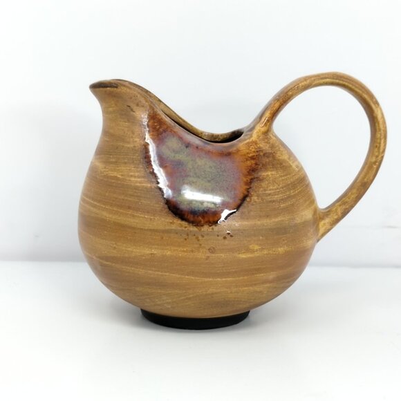 Sango Splash Creamer and Sugar bowl with lid Brown drip glaze Stoneware - Picture 6 of 16